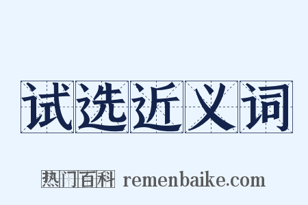 试选近义词是什么意思的图片